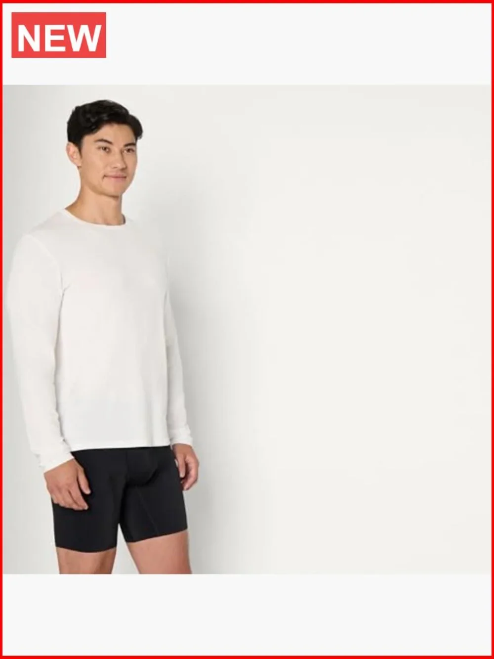 Men's Long Sleeve Super Soft Modal Undershirt Crew Neck